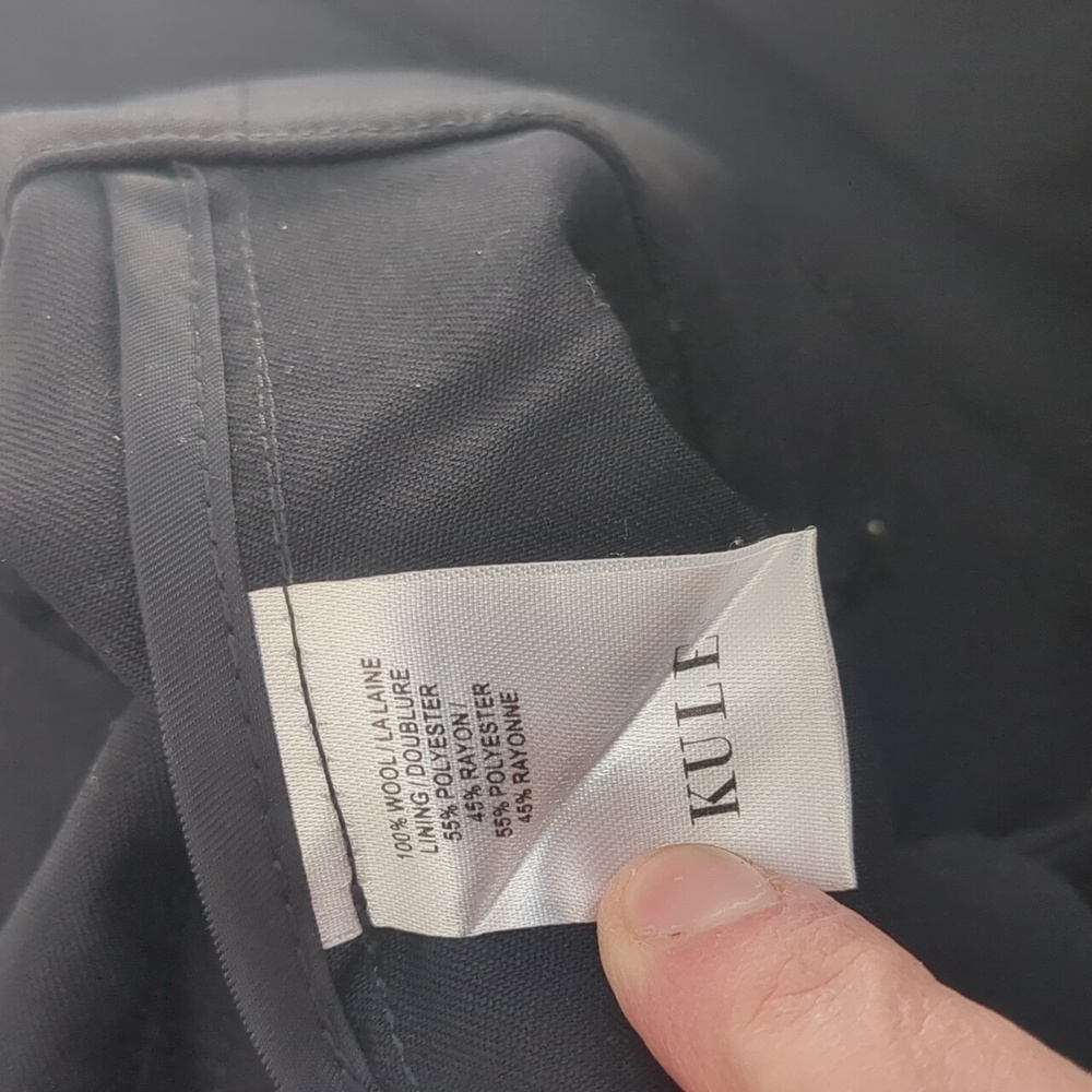 NWOT Kule The Grabel Pleated Navy 100% Wool Trousers Size Medium - Picture 7 of 7